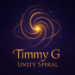 Spiral Moon logo: a golden flame of infinite growth
